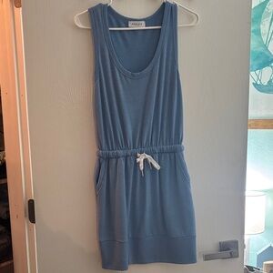 Gilly Hicks Blue Tank Dress with White Drawstring